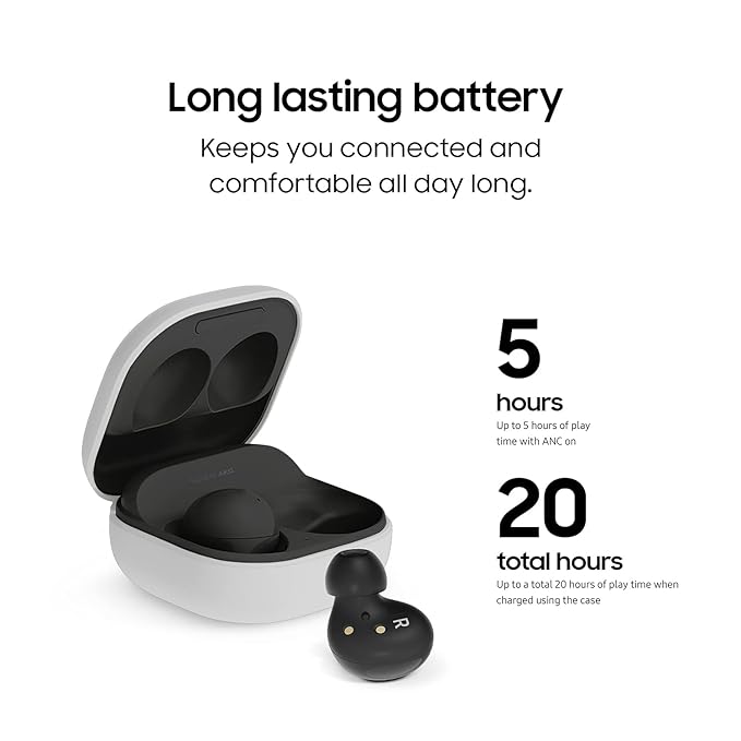 Samsung Galaxy Buds 2 | Active Noise Cancellation, Auto Switch Feature, Up to 20hrs Battery Life, (Lavender)