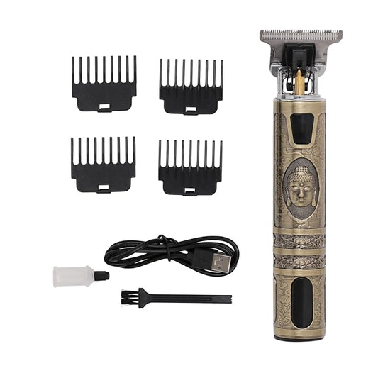 SHINON SH-2690 Digital Display Electric Pro Hair Clipper Trimmer Hair Cutting Grooming Kit Close Cutting Trimmer Hair Shaver for Men Head Clipper Zero Gap Baldhead Beard Shaver Runtime 180 min, GOLD C
