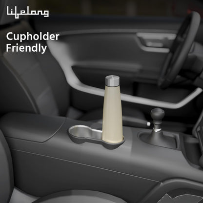 Lifelong Stainless Steel Water Bottle 900ml | Durable, Leak-Proof, Easy Grip, Rust Free, Easy-to-Clean, Odour-Free Bottle with Secure Cap for School, Travel, Gym & Work (LLBT03, Beige)