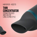 Havells HD3270 2-in-1 1700 Watts Hair Dryer with Diffuser and Thin Concentrator - Black