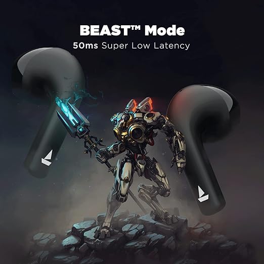 boAt Airdopes Atom 81 Truly Wireless in Ear True Wireless Earbuds W/Upto 50H Playtime, Quad Mics Enx Tech, 13MM Drivers,Super Low Latency(50Ms), ASAP Charge, BT V5.3(Opal Black)