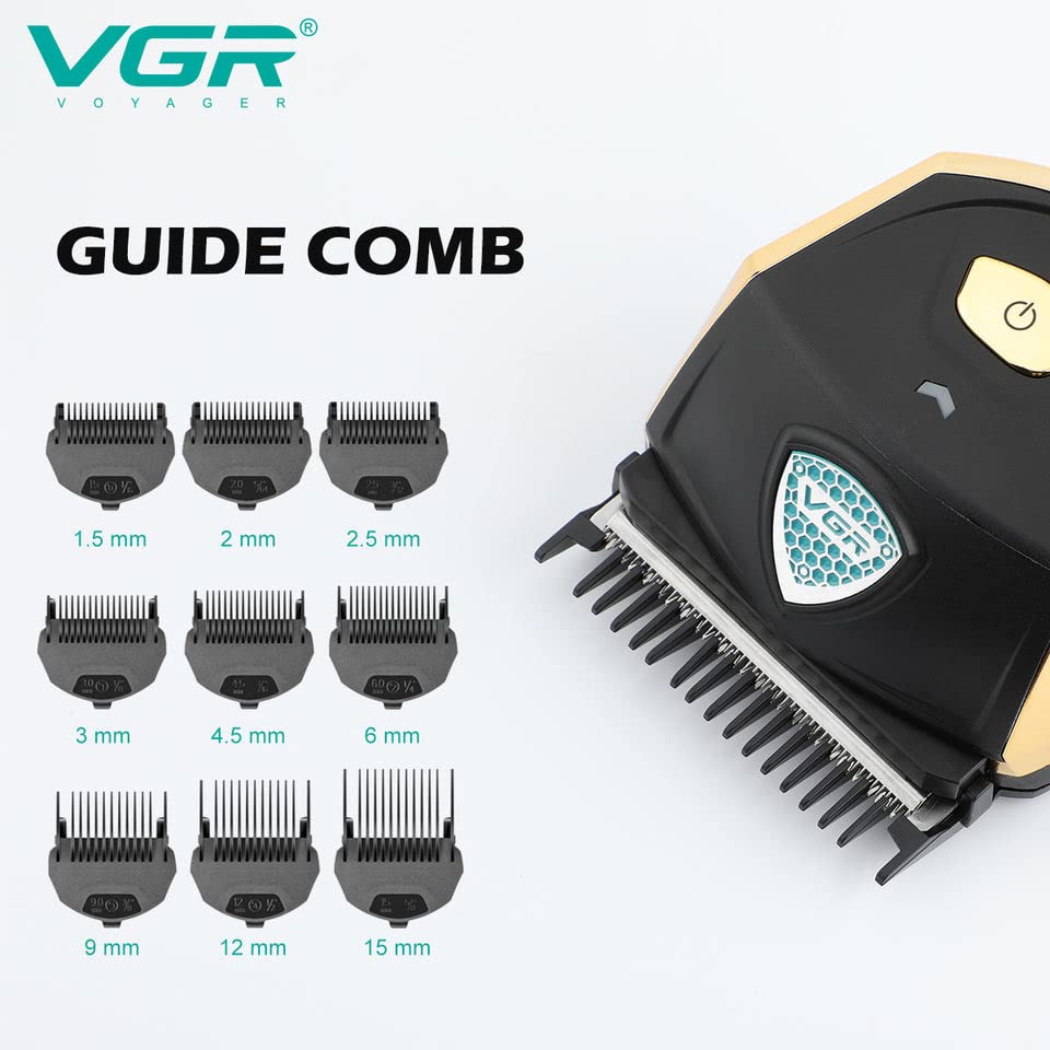 VGR V-910 Professional Self-Hair Cut Clipper Trimmers Kit | 60 Minutes Runtime | Mini Cordless Hair Clipper for Men’s waterproof IPx7