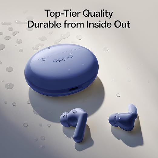 OPPO Enco Buds3 Pro+ True Wireless in-Ear Earbuds, 12.4mm Titanium Driver,32dB ANC & Transparency Mode, 43H Total Playtime, 47ms Low Latency, Bluetooth5.4, IP55, (Sonic Blue)