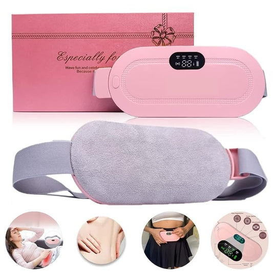 Smart Warm Palace Belt - Heating Pad for Menstrual Cramps, Portable, Rechargeable & Cordless Heating Pad for Menstrual Pain or Back Pain, Back or Belly Warm Belt for Women (1pcs / Pink)