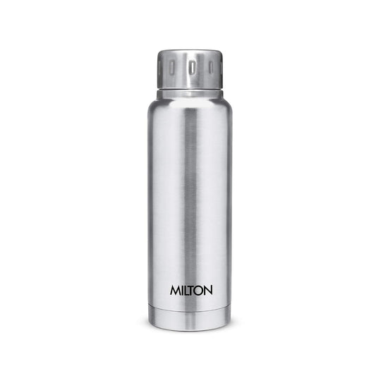 Milton Elfin 300 Thermosteel Water Bottle 300 ml, 24 Hr Hot and Cold I Leak Proof Lid, ISI Certified I Vacuum Insulated I for Office, Gym, School I Silver