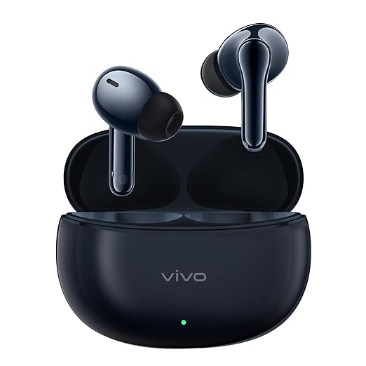 Vivo TWS 3e, Wireless Bluetooth Headphones, ANC, Noise Cancelling, 42H Battery Life with Quick Charge, Dual Device Connection, 88ms Low Latency for Gaming, IP54