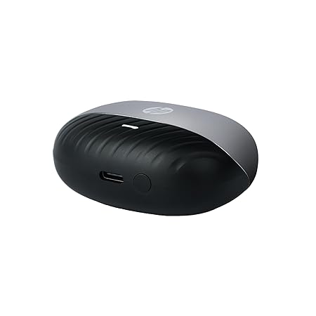 HP H250 Wireless Earbuds; Upto 80 Hours Playtime; Fast Charge; Water Resistant; Compatible with Tablets, Smartphones, PCs, and Other Devices with Bluetooth, 1 Year Warranty, Black (AB3D8AA)