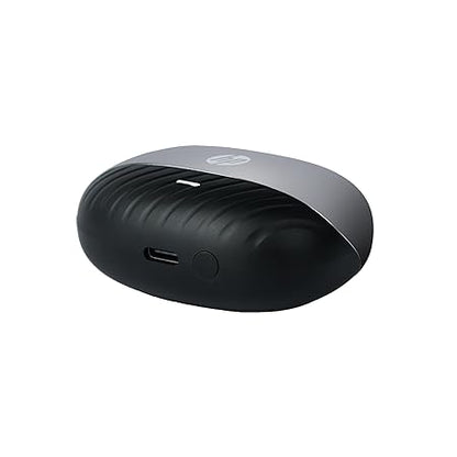 HP H250 Wireless Earbuds; Upto 80 Hours Playtime; Fast Charge; Water Resistant; Compatible with Tablets, Smartphones, PCs, and Other Devices with Bluetooth, 1 Year Warranty, Black (AB3D8AA)