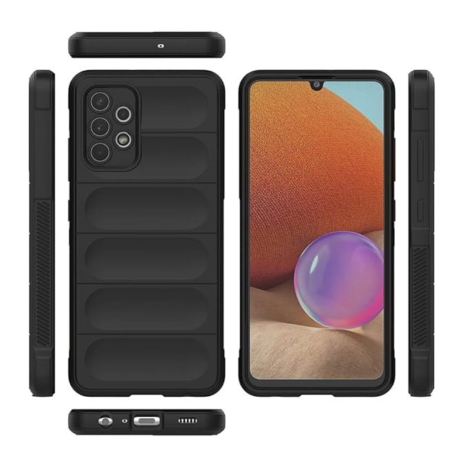 Casotec Basic Case for Samsung Galaxy A32 4G (Silicone_Black)