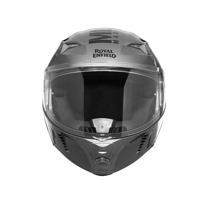 Royal Enfield Mod Adroit MLG Modular Face helmet | Certification: ISI | Impact Protection: High-density EPS liner | Polycarbonate Visor | Micrometric lock | BLACK M