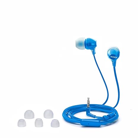 Sony MDR-EX14AP Wired in Ear Headphone with Mic (Blue)