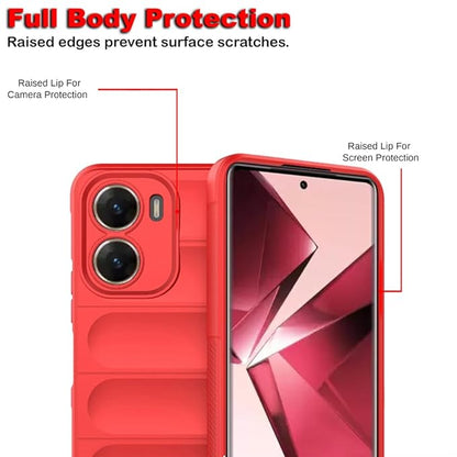 Amazon Brand- Solimo Basic Case for Vivo V29e 5G (Silicone_Red)