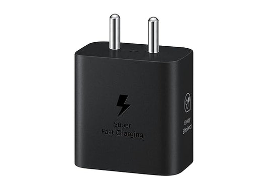 SAMSUNG Original 25W, Type C Power Adaptor compatible for all Samsung Devices (Super Fast Charge 3.0) black