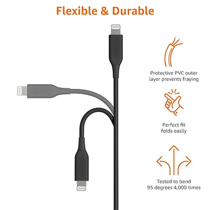 amazon basics Mfi Certified 1.8M Usb C To Lightning Tpe Charging Cable (Black)