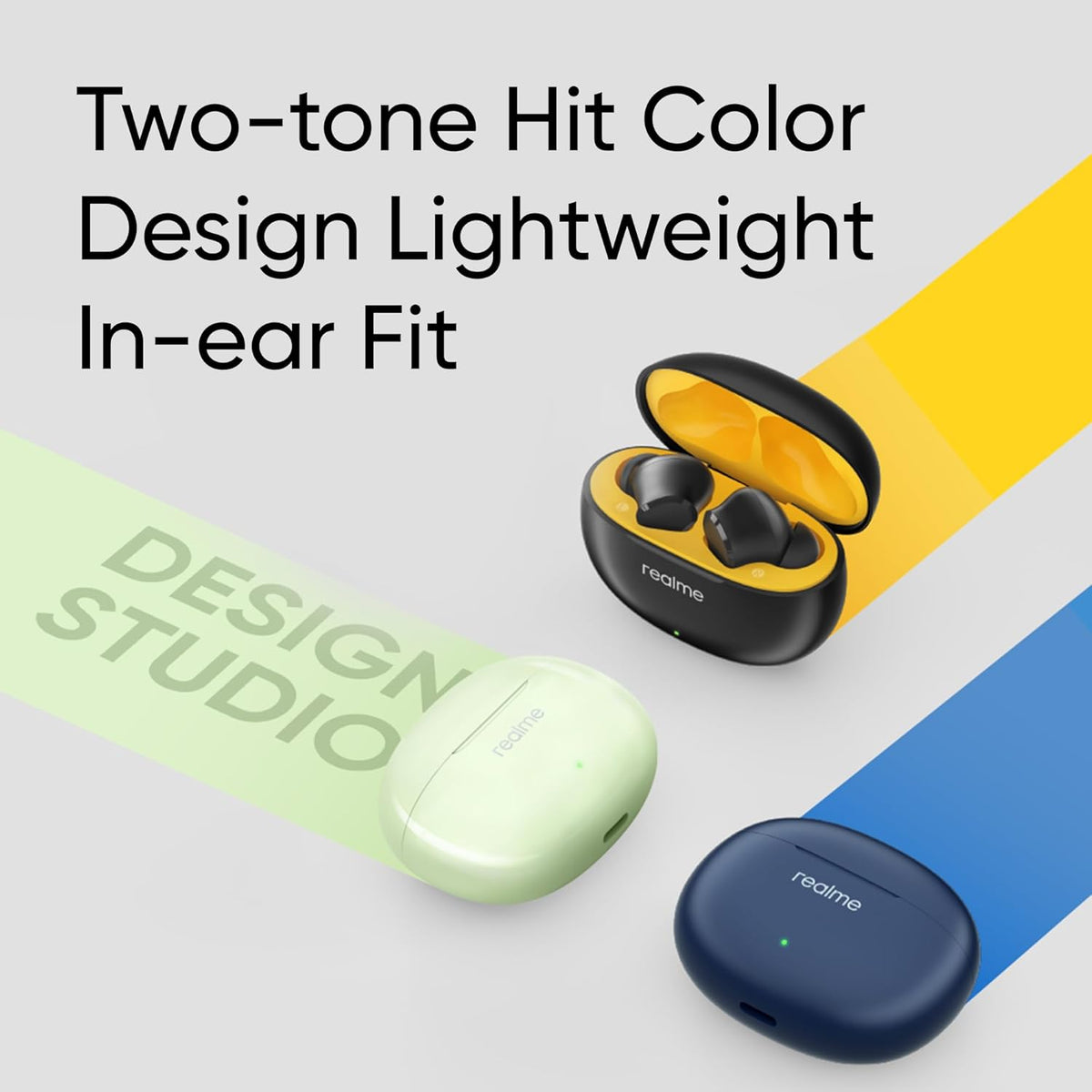 realme Buds T110 Bluetooth Truly Wireless in Ear Earbuds with mic, AI ENC for Calls, Google Fast Pair, 38 Hours Total Playback with Fast Charging and Low Latency Gaming Mode (Punk Black)