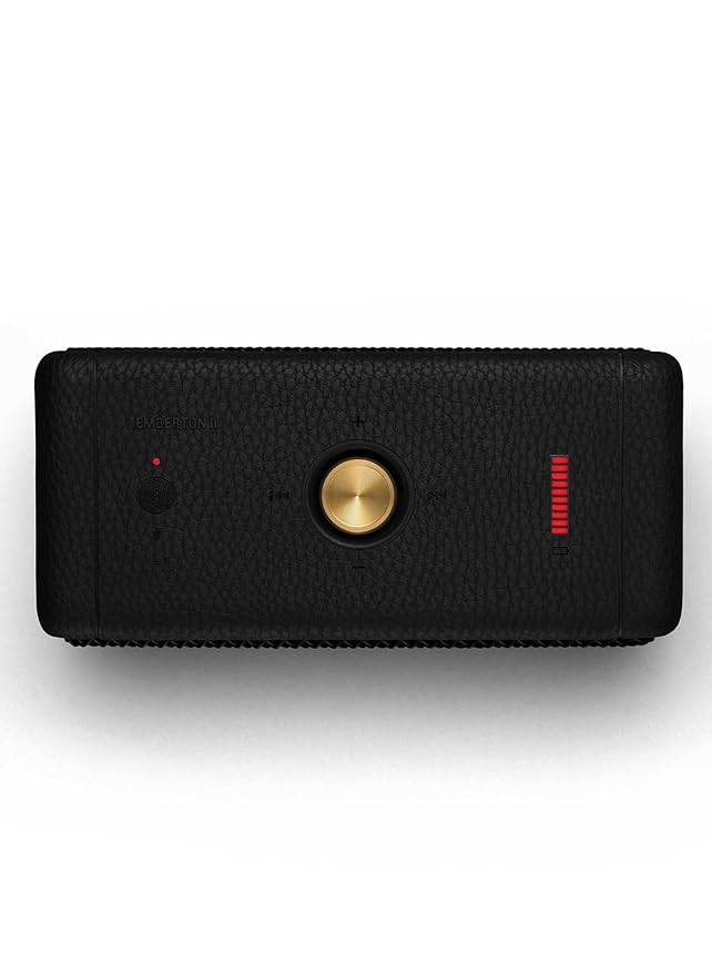 Marshall Emberton II 20 W Wireless Bluetooth Portable Outdoor Speaker (Black & Brass)