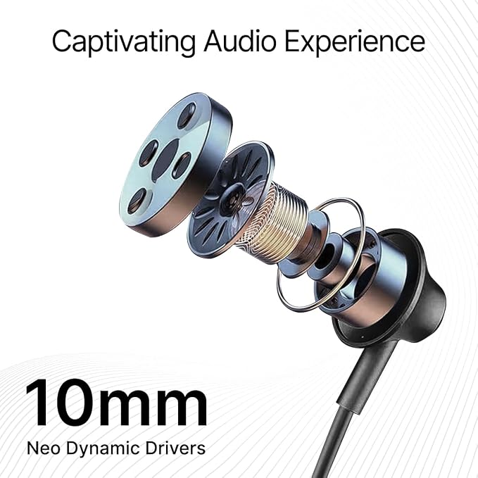 pTron Tangentbeat in Ear Bluetooth 5.0 Wireless Headphones with Mic, Deep Bass, 10mm Drivers, Clear Calls, Dual Pairing, Fast Charging, Magnetic Buds, Voice Assistant & IPX4 Wireless Neckband ( Black )