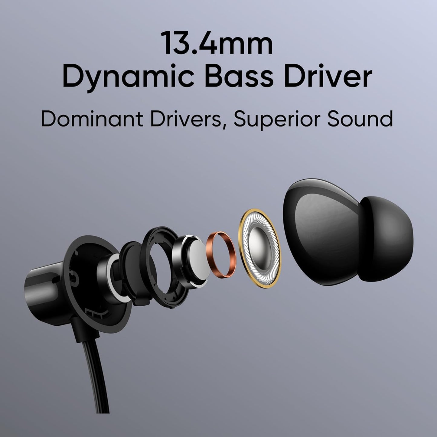 Realme Buds Wireless 3 Neo in Ear Bluetooth Neckband with 13.4 Mm Dynamic Bass Boost Driver,Upto 32 Hours Playback,Fast Charge, Ai Enc,45Ms Low Latency,Ip55 Dust&Water Resistannt&Bluetooth V 5.4 (Black)