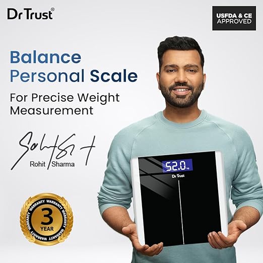 Dr Trust USA Balance Personal Digital Electronic Body Weight Machine for Human Body 180kg Capacity Weighing Scale- 513