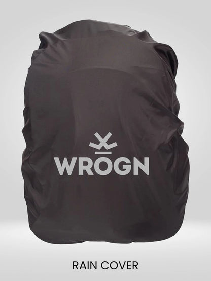 WROGN Large 42 L Laptop Backpack Unisex Ashper 2.0 with USB Port, Rain Cover and Reflective Strip (Grey, Black)