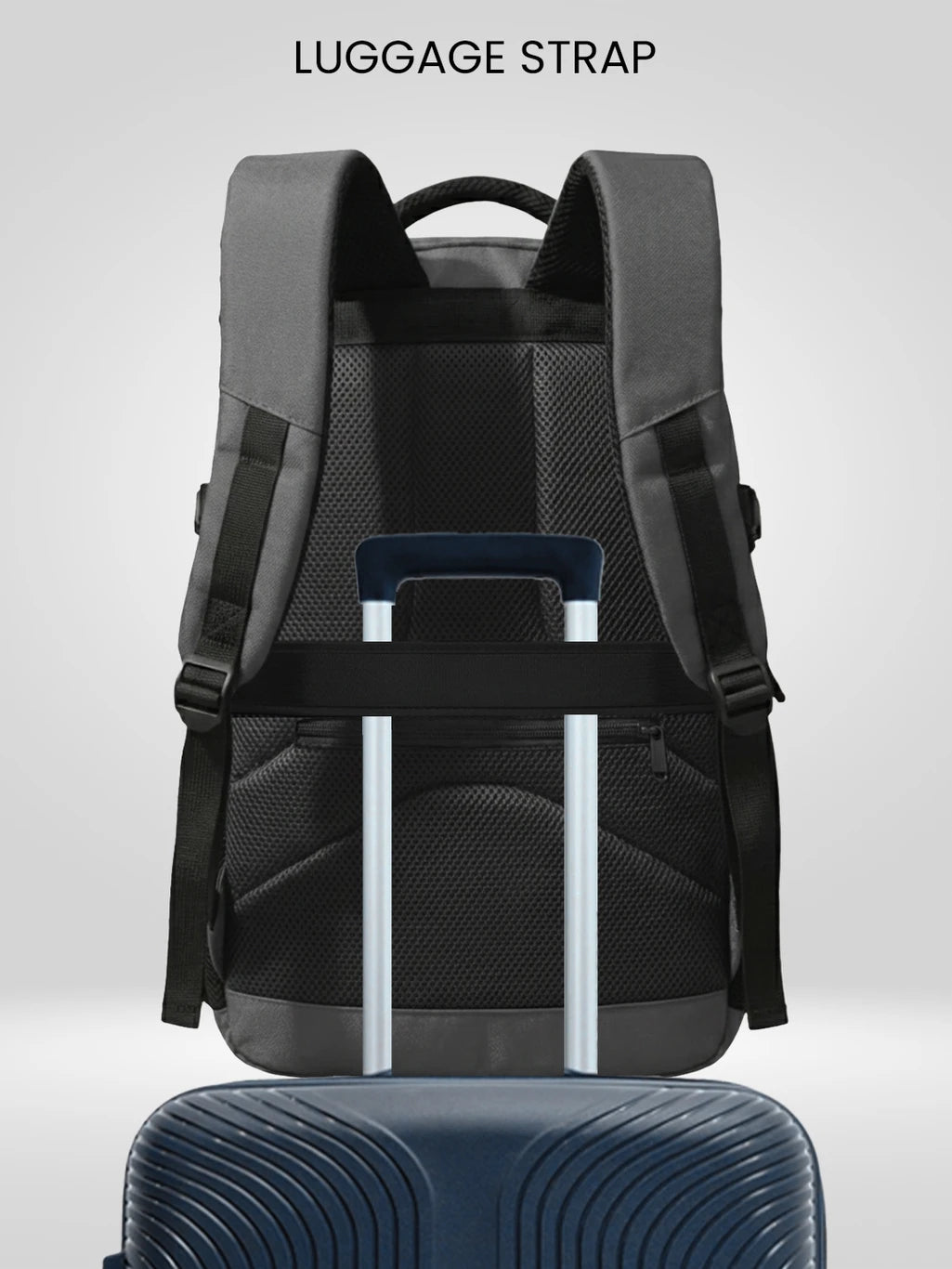 WROGN Large 42 L Laptop Backpack Unisex Ashper 2.0 with USB Port, Rain Cover and Reflective Strip (Grey, Black)