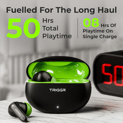 TRIGGR Ultrabuds N3 with Crisp Calling, 50H Playtime, 13mm Drivers, BassXpand Bluetooth