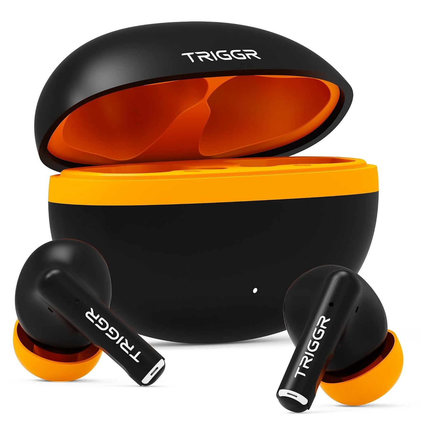 TRIGGR Ultrabuds N5 Truly Wireless Bluetooth in Ear Earbuds with Latest BT v6.0, 40Hr Playtime, 13mm Dynamic Drivers, Rich Bass Earbuds TWS (Smoky Sun)