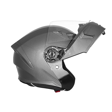 Royal Enfield Mod Adroit MLG Modular Face helmet | Certification: ISI | Impact Protection: High-density EPS liner | Polycarbonate Visor | Micrometric lock | BLACK M
