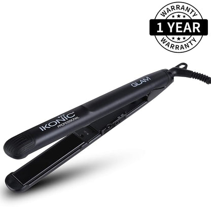 Ikonic Glam Hair Straightener For Women With Professional Cutting-Edge Floating Tourmaline Ceramic Plates Ideal For Straighteneing, Curls, Waves Auto Controlled Heat Setting Super Stylish