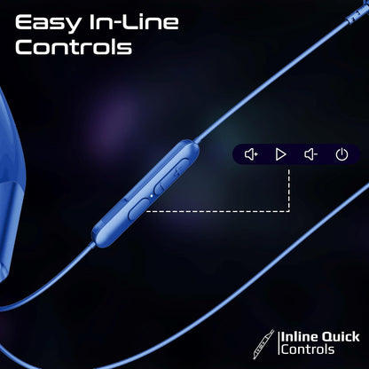 Promate High-Fidelity Wireless Neckband Earphones with 200-hour Playtime, ENC Call Noise Cancellation, Multi Connection with Two Devices, Bluetooth V5.4, Omni-Directional Mic, IPX5 Water- Resistance