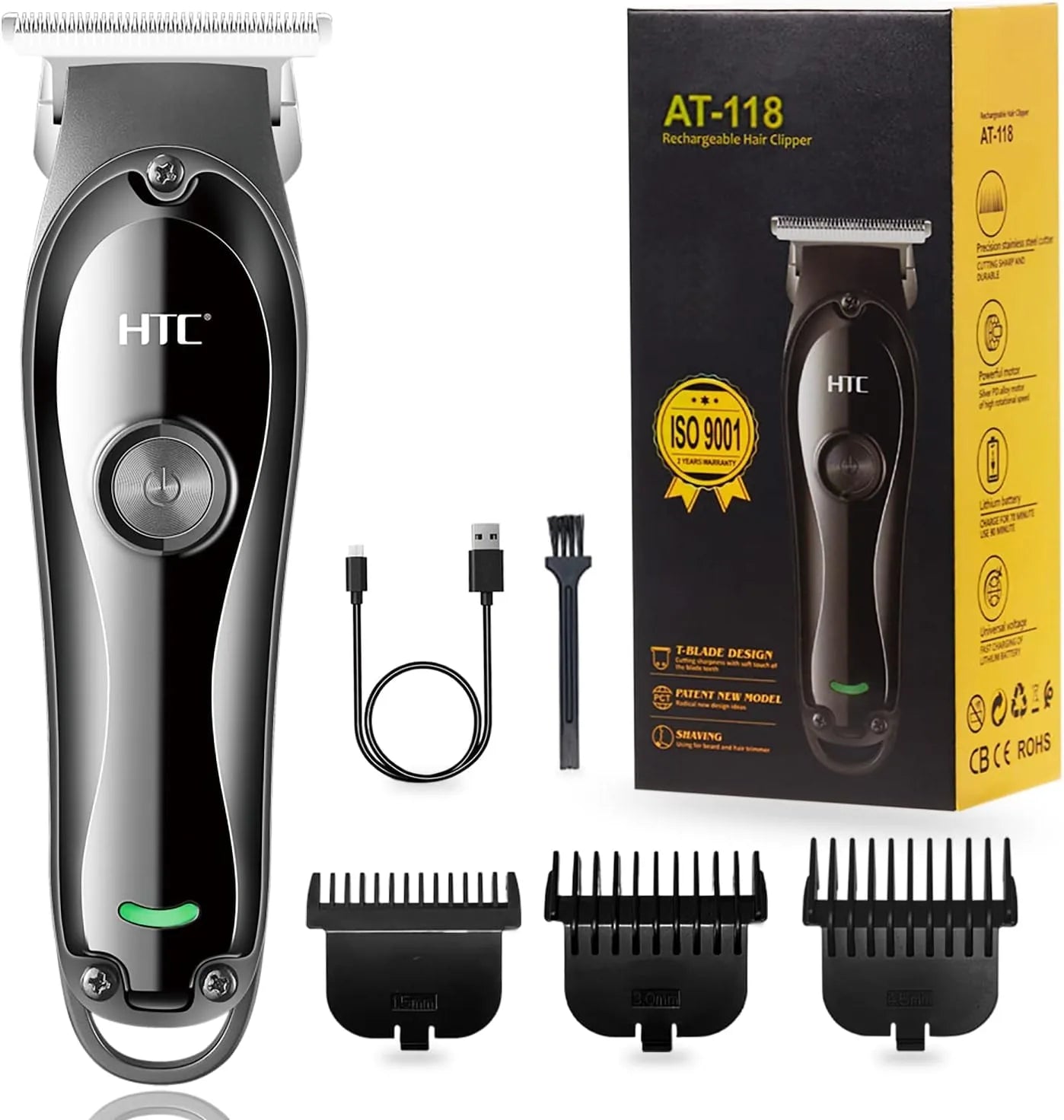 HTC AT-118 Professionals Design Perfect Shaver And Haircut Rechargeable Beard And Moustaches Hair Machine And Trimming