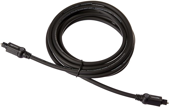 amazon basics CL3 Rated (in-Wall Installation) Toslink Cable - 10 Feet, Black