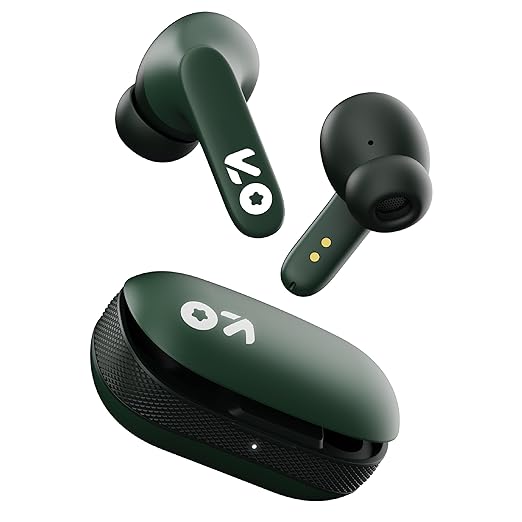 GOBOULT Z20 Made in India Bluetooth Ear Buds Wireless 51H Playtime, Clear Calling ENC Mic, Low Latency Gaming, 10mm Drivers Earbuds Buds Bluetooth Wireless Earphones (Pine Green)