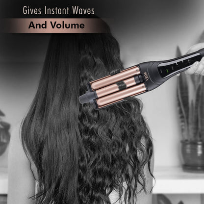 VEGA PROFESSIONAL Pro Wave Master 4 In 1 Deep Hair Waver for Women with Adjustable Temperature Settings, Fast Heatup with Overheating Protection Technology, (VPPMS-04)