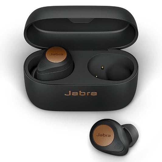 Jabra Elite 85t True Wireless Bluetooth In Ear Earbuds, Copper Black Advanced Noise-Cancelling Earbuds with Charging Case for Calls & Music Wireless Earbuds with Superior Sound & Premium Comfort