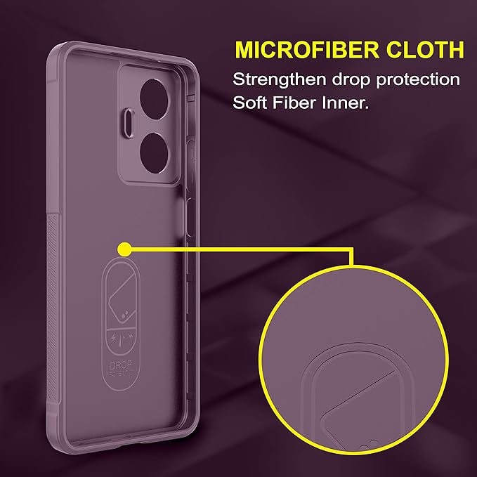 Amazon Basics Back Case Cover for Narzo N55 / Realme C55 (Silicone_Lavender)