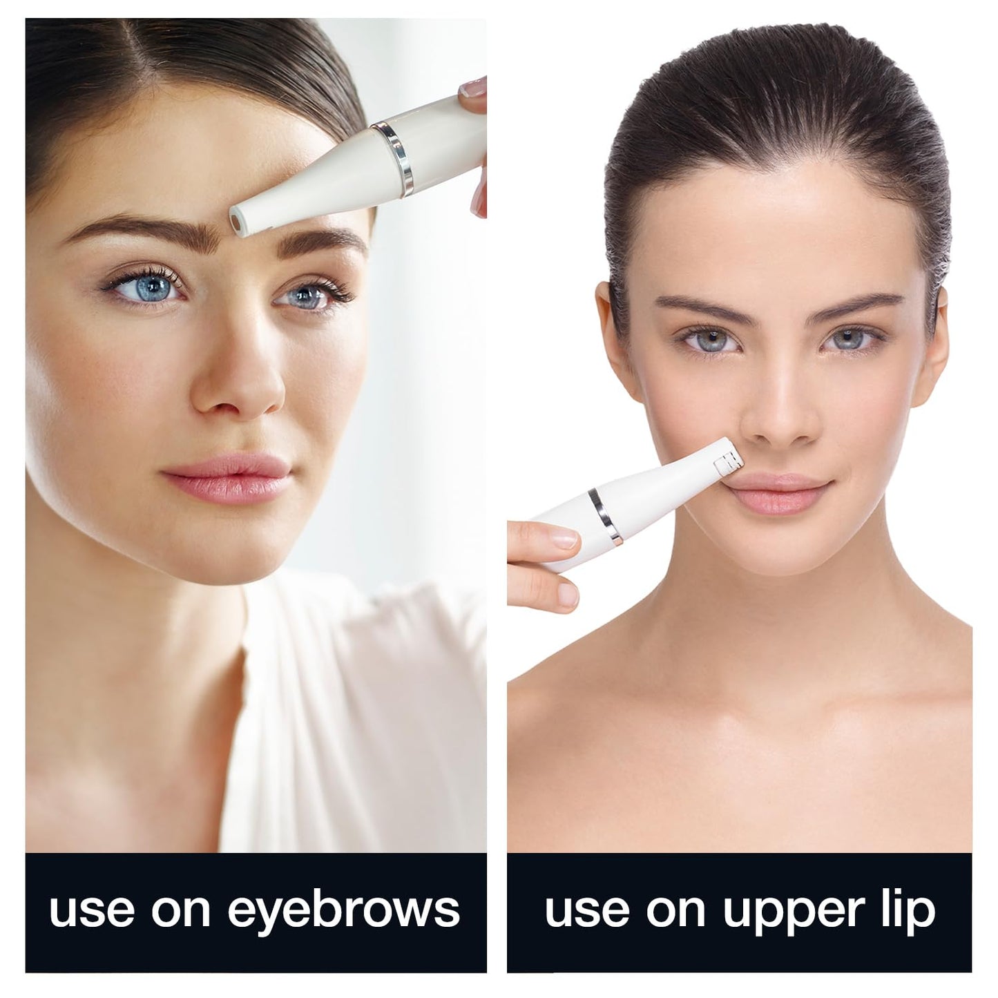 Braun Face 810 Mini Facial Epilator for Women, Cleansing Brush with Micro-Oscillations, Precise Root Hair Removal, Slim Head, Pore-Deep Cleansing, Cordless, White