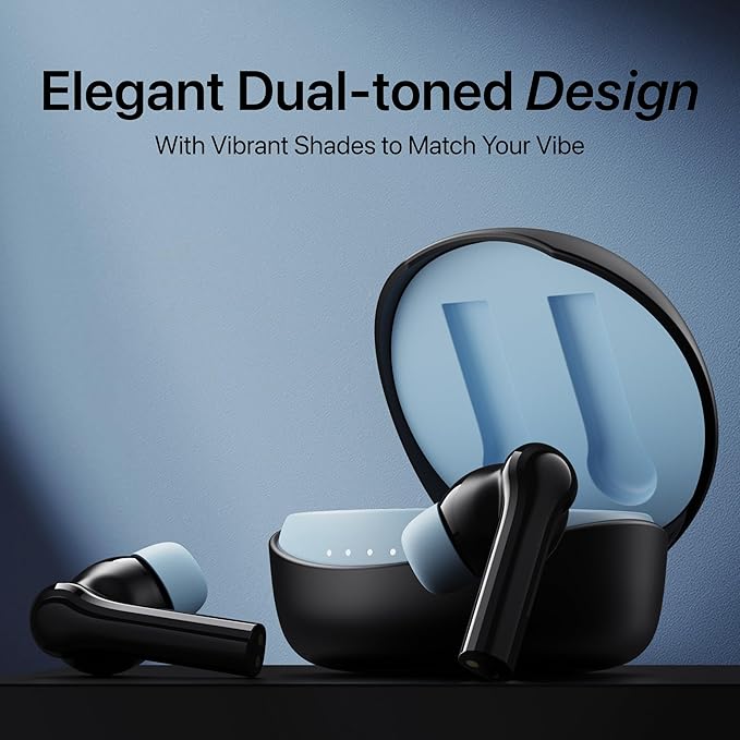 Mivi DuoPods Maxx TWS [New Launch], 13mm Bass Drivers, 50 Hrs Playtime, HD Call Clarity with AI-ENC, Gaming Mode, BT v5.3, Swift Type-C Charging, Made in India Earbuds