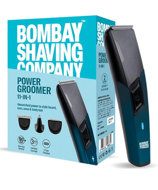 Bombay Shaving Company Power Groomer 11 in 1 | All in One Full Body Trimmer for Men | 90 Min Charge time | 90 mins run time | Hair, Ear, Beard, Body, Nose Trimmer for Men | Type C charging | New Model