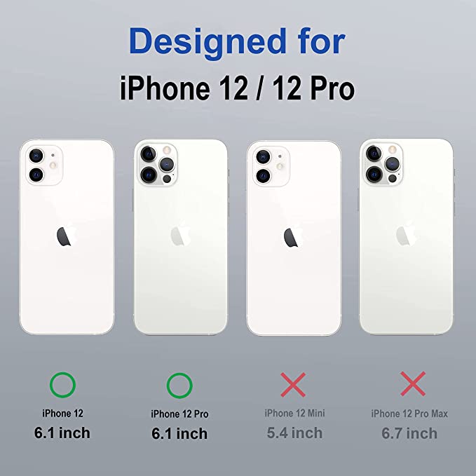 Amazon Basics TPU Back Case Cover for iPhone 12/iPhone 12 Pro|Compatible for iPhone 12/iPhone 12 Pro Back Case Cover|Scratch-Resistant Back Case Cover|Clear