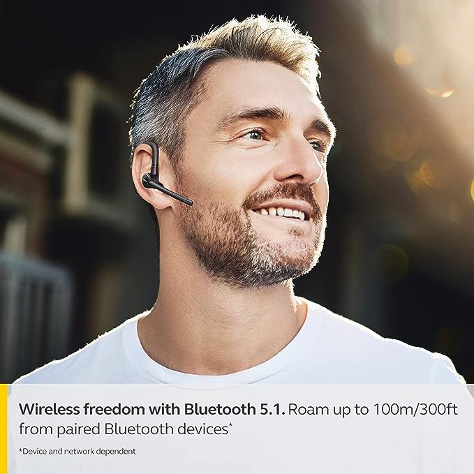 Jabra Talk 65 Mono Bluetooth Wireless in Ear Premium Wireless Single Ear Earphones - with mic Noise Cancelling, Media Streaming and up to 100 Meters Bluetooth Range - Black