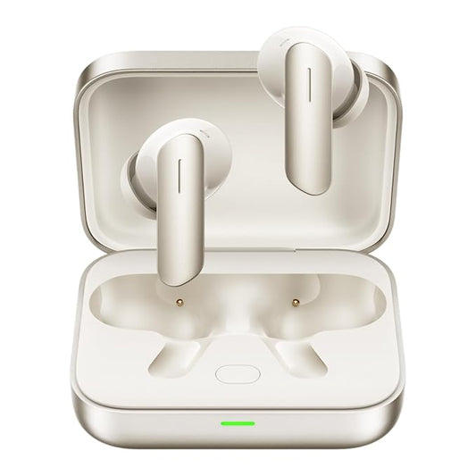 Realme Buds Air 7, 12.4mm Dynamic Bass Drivers,52Hrs Playtime, 52dB Hybrid ANC,6 Mic ENC, 45ms Low Latency, 360° Spatial Audio, Hi-Res LHDC, IP55 Dust & Water Resistant, BT v5.4 (Ivory Gold)