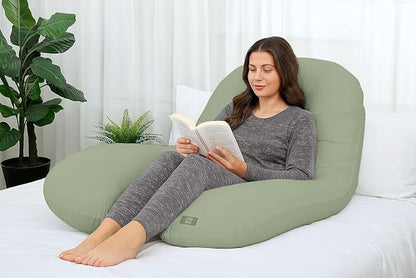 THE WOOD WHITE U-Shape Pregnancy Pillow | Full Body Maternity Support Pillow for Pregnant Women | Ergonomic Design for Side Sleepers | Comfortable and Supportive