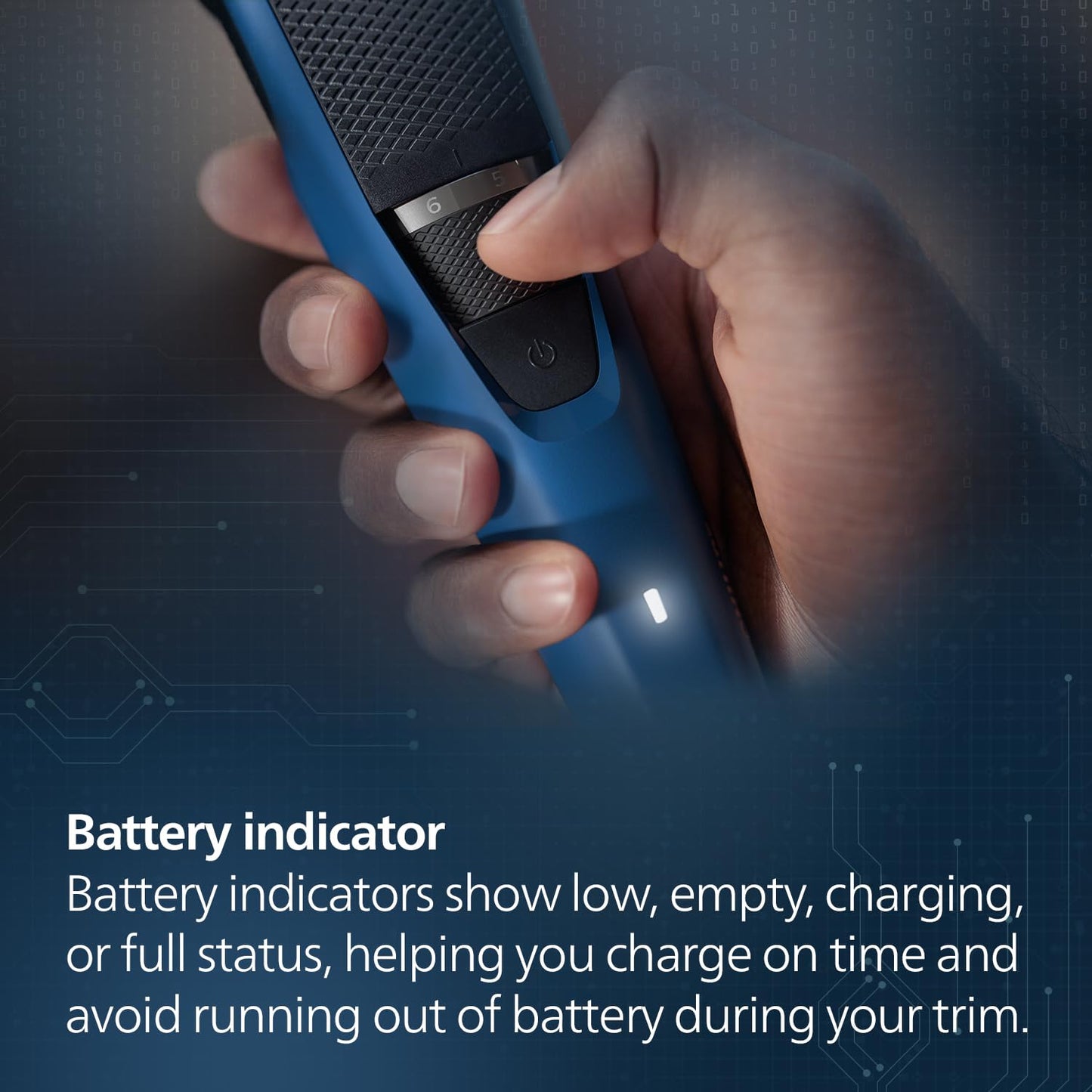 Philips Skin Friendly Beard Trimmer For Men| Lift & Trim Technology|10 Length Settings|15 Mins Quick Charge| Self Sharpening Blades|Cordless & Rechargeable|3 Year Warranty|Bt3303/30,Blue