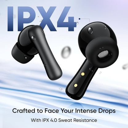 Mivi DuoPods i2 True Wireless Earbuds - 45H+ Playtime, HD Calls, Fast Charging, 13mm Bass Drivers, IPX4 Sweatproof, v5.3 Bluetooth in Ear Ear Buds Wireless, Made in India