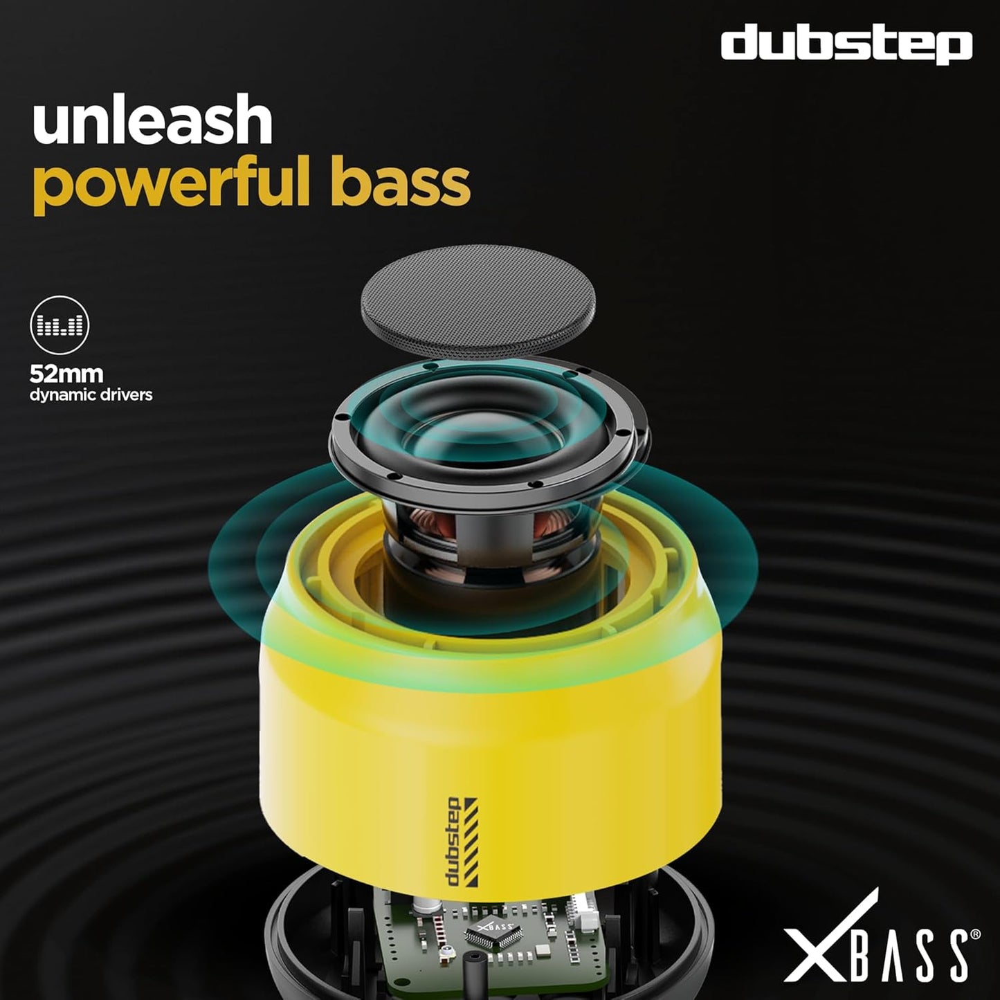 Dubstep Pop 600 Wireless Speaker, 15 Hrs Playtime, 52mm Driver, TWS Pairing, 6W Output Bluetooth Speakers
