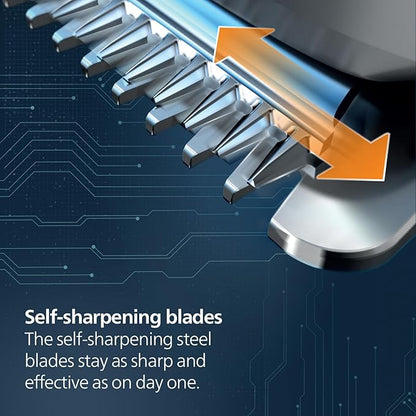 Philips Skin Friendly Beard Trimmer For Men| Lift & Trim Technology|10 Length Settings|15 Mins Quick Charge| Self Sharpening Blades|Cordless & Rechargeable|3 Year Warranty|Bt3303/30,Blue
