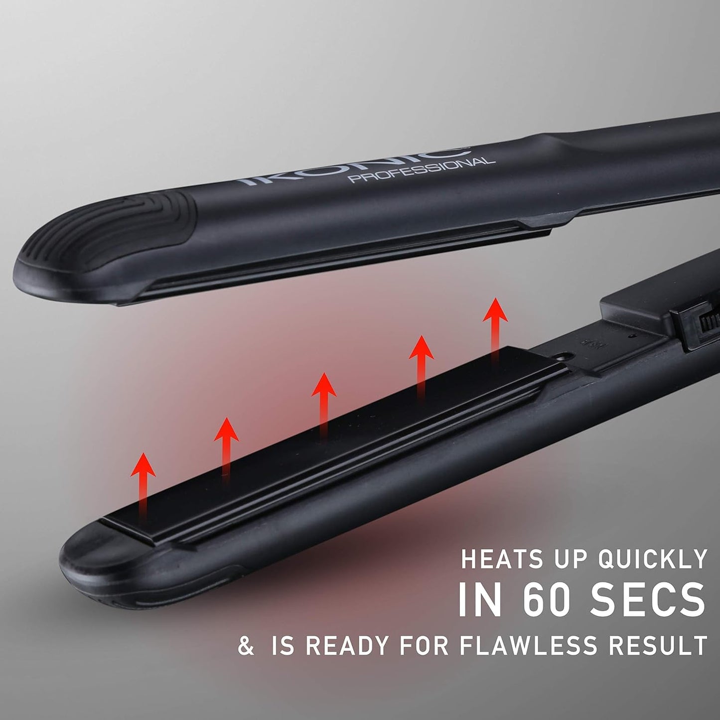 Ikonic Glam Hair Straightener For Women With Professional Cutting-Edge Floating Tourmaline Ceramic Plates Ideal For Straighteneing, Curls, Waves Auto Controlled Heat Setting Super Stylish