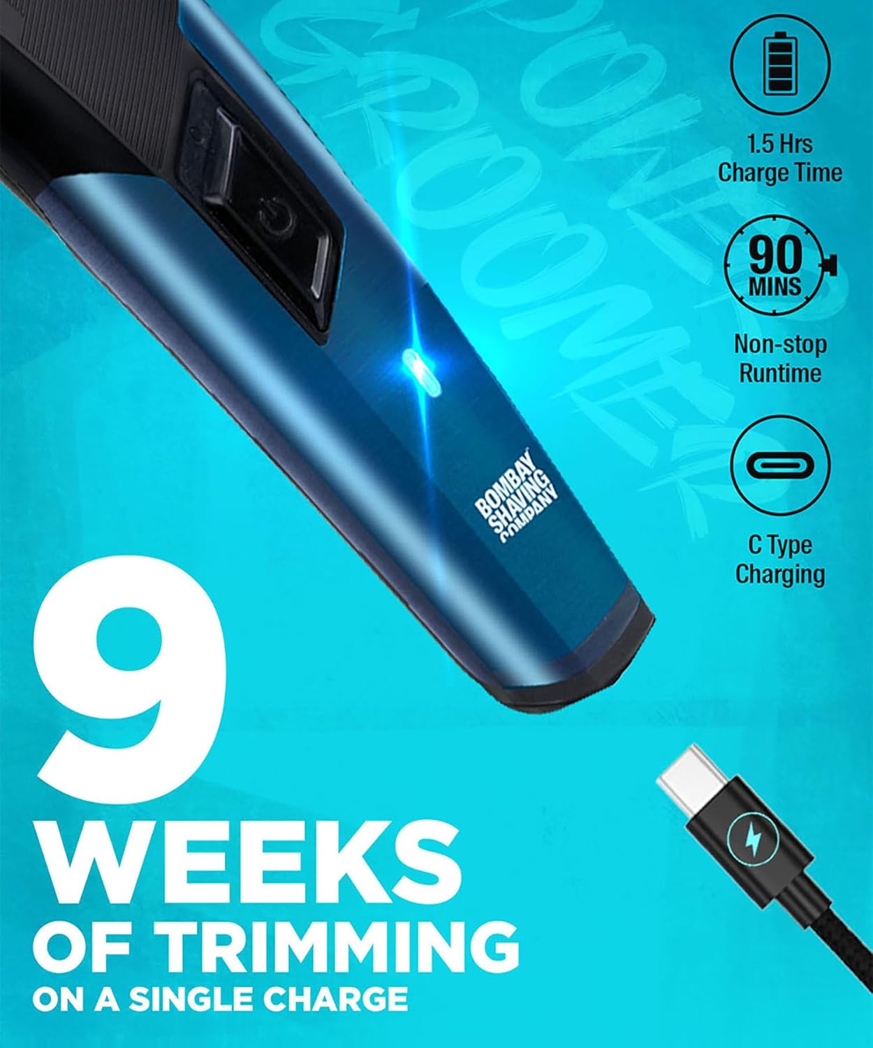 Bombay Shaving Company Power Groomer 11 in 1 | All in One Full Body Trimmer for Men | 90 Min Charge time | 90 mins run time | Hair, Ear, Beard, Body, Nose Trimmer for Men | Type C charging | New Model