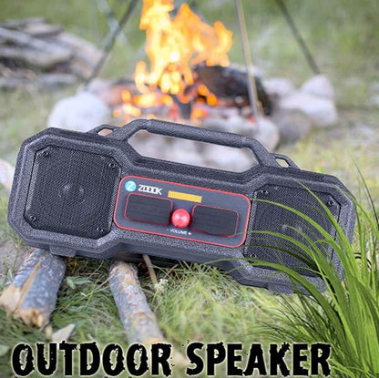 Zoook Rocker Thunder Stone 24Watt Rugged Waterproof Boombox Bluetooth Party Speaker with a Microphone for Karaoke